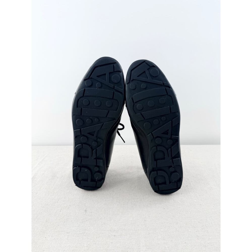 Prada Sport Calf Leather Low Top Comfort Sneakers Black Womens Size EU 40 - Picture 9 of 9